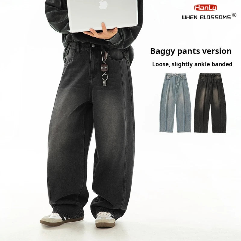 HANLU 2025 Retro Baggy Jeans