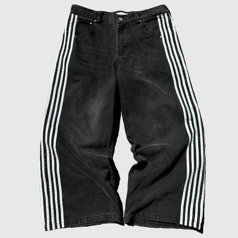 Baggy Striped Y2K Jeans