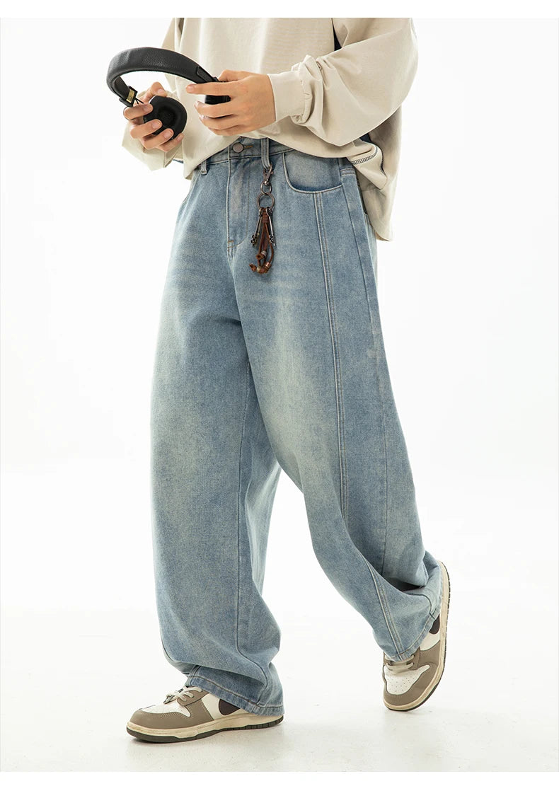 HANLU 2025 Retro Baggy Jeans