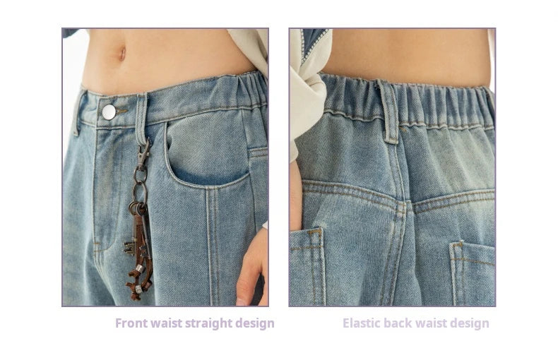HANLU 2025 Retro Baggy Jeans