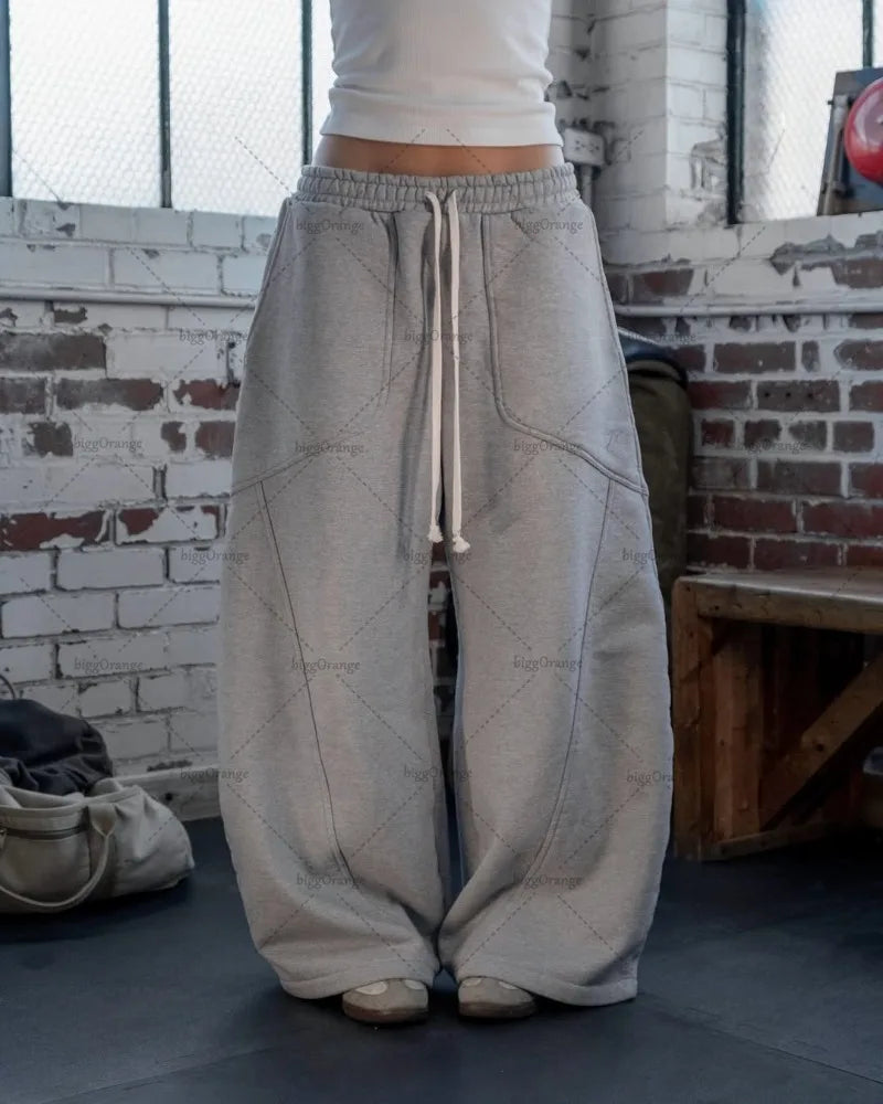 2025 Mens Street Wear Wide-leg Baggy Sweats