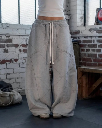 2025 Mens Street Wear Wide-leg Baggy Sweats