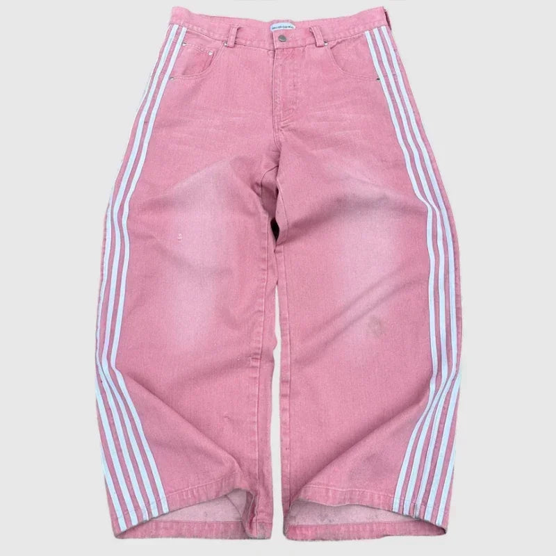 Baggy Striped Y2K Jeans