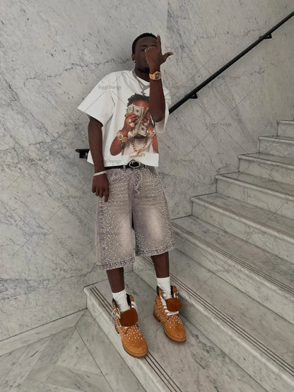 Baggy White Graphic Tee