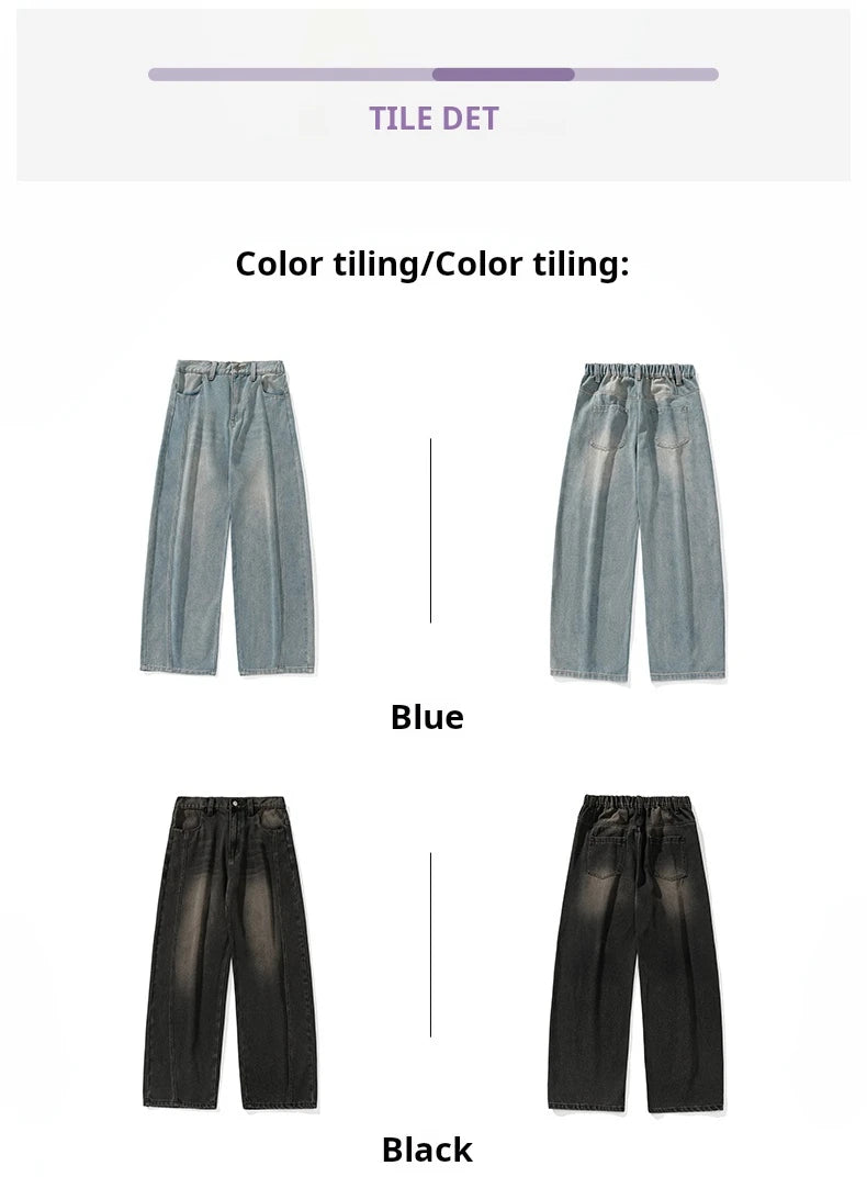 HANLU 2025 Retro Baggy Jeans