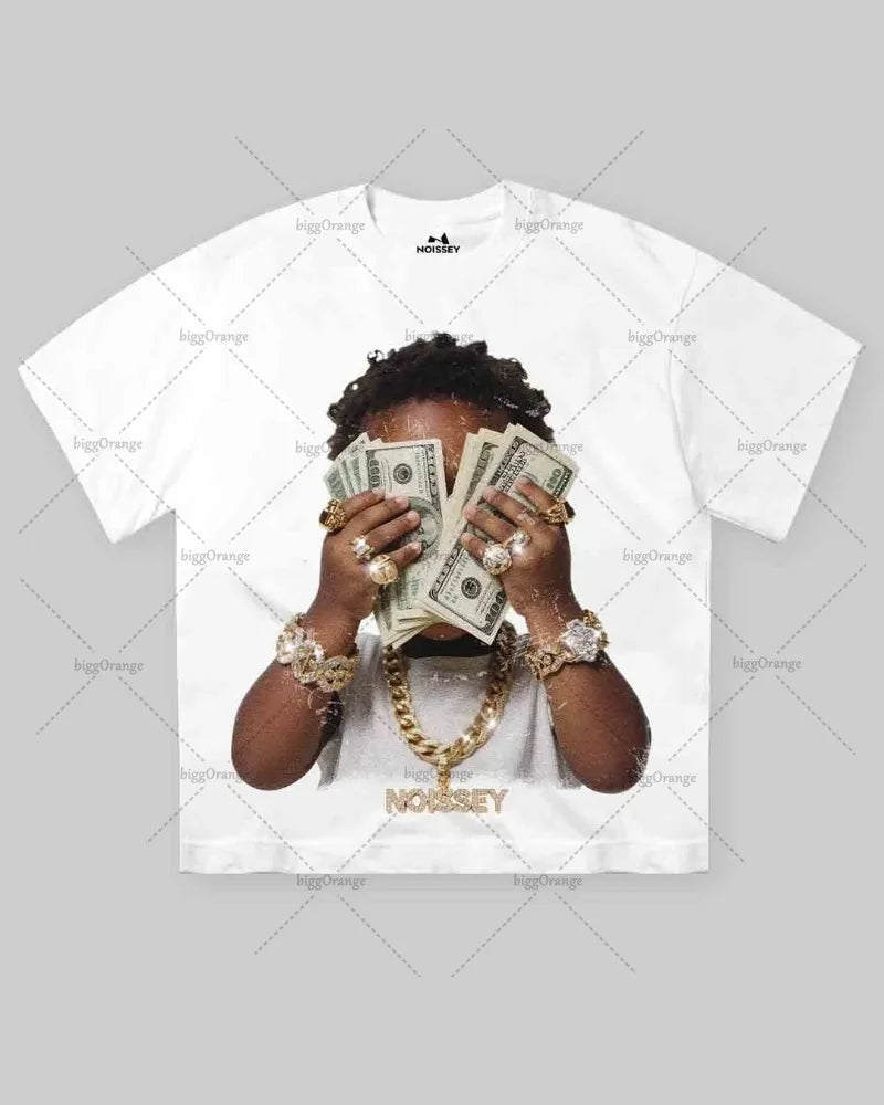 Baggy White Graphic Tee