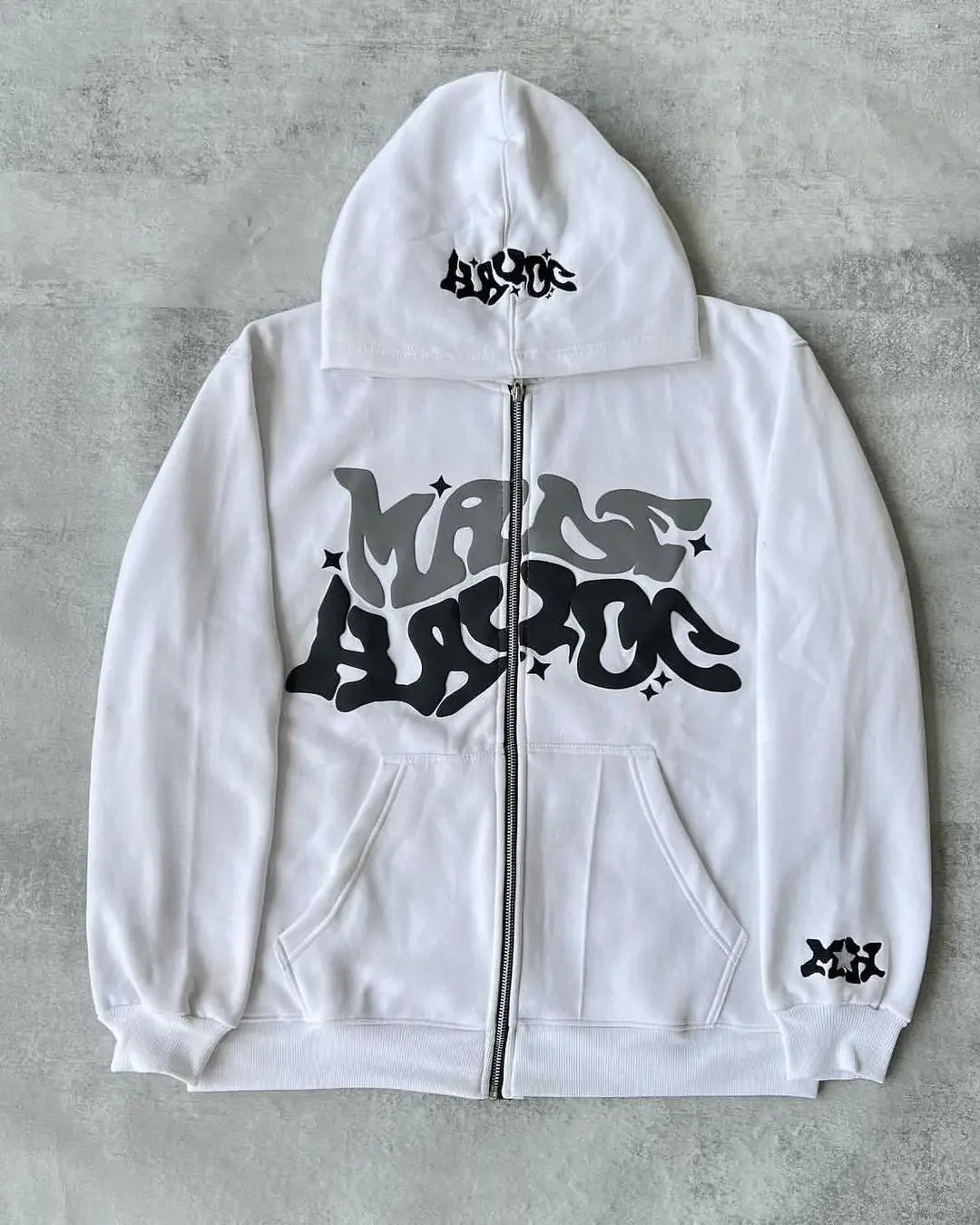 Various color baggy zip-up