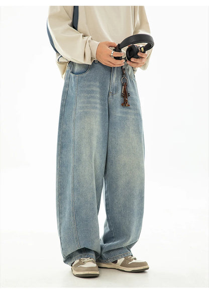 HANLU 2025 Retro Baggy Jeans