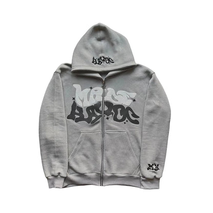 Various color baggy zip-up