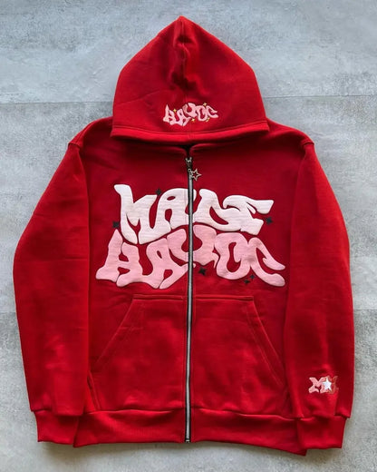 Various color baggy zip-up
