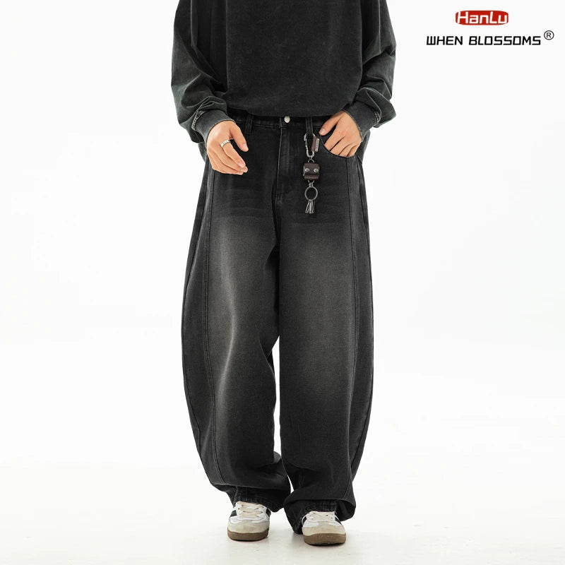 HANLU 2025 Retro Baggy Jeans