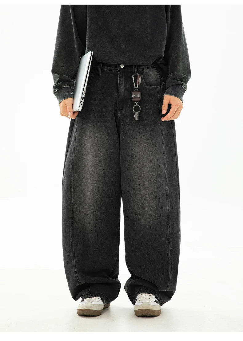 HANLU 2025 Retro Baggy Jeans