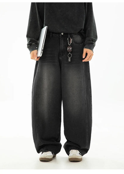 HANLU 2025 Retro Baggy Jeans