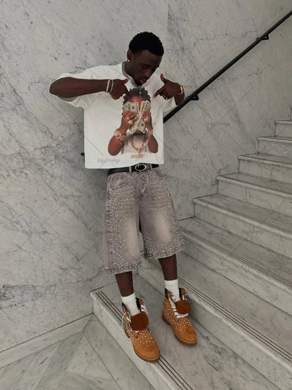 Baggy White Graphic Tee