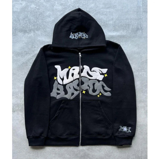 Various color baggy zip-up
