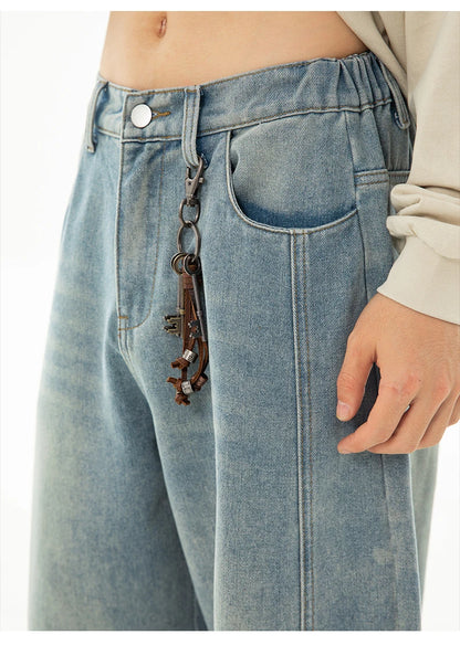 HANLU 2025 Retro Baggy Jeans