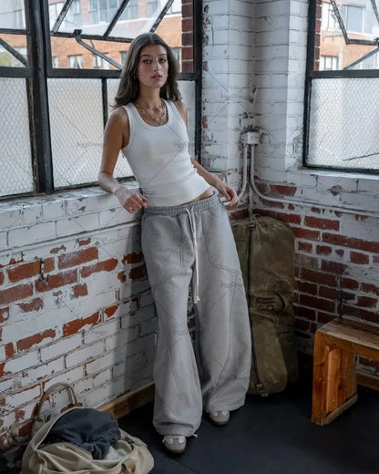2025 Mens Street Wear Wide-leg Baggy Sweats