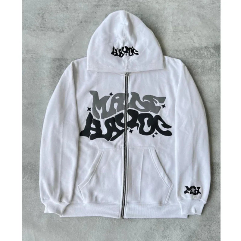 Various color baggy zip-up