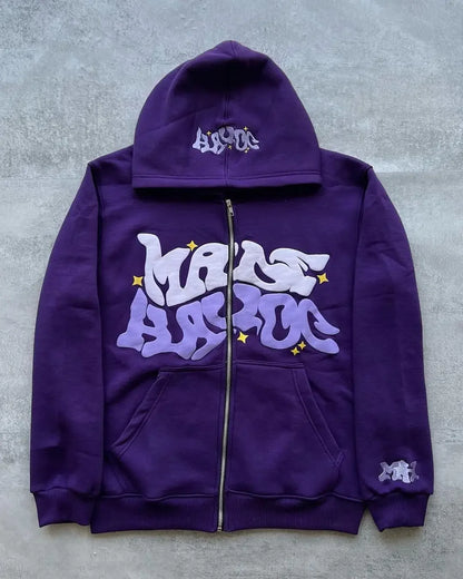 Various color baggy zip-up