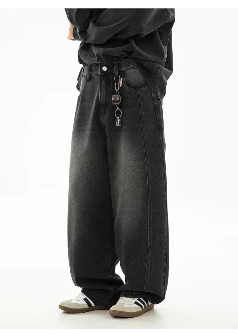 HANLU 2025 Retro Baggy Jeans
