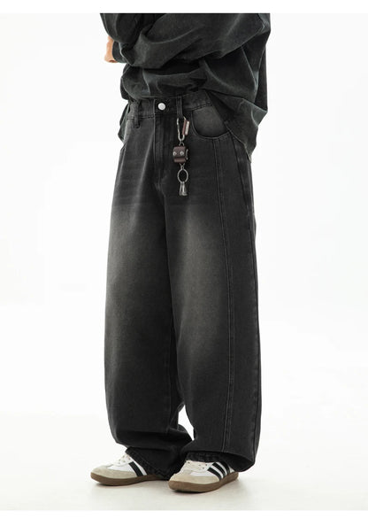HANLU 2025 Retro Baggy Jeans