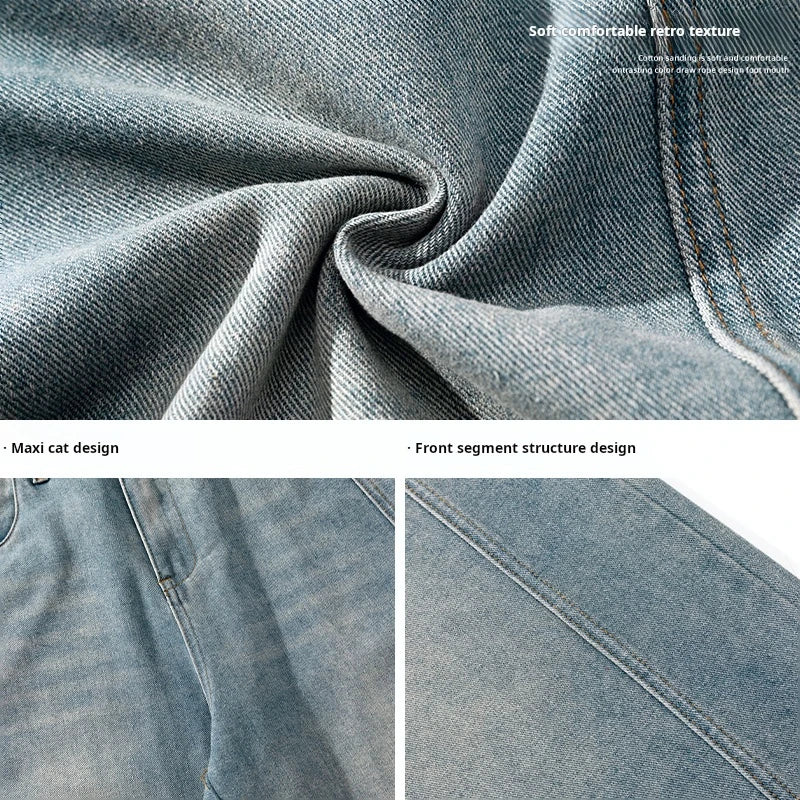 HANLU 2025 Retro Baggy Jeans