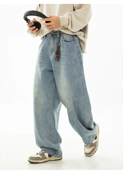 HANLU 2025 Retro Baggy Jeans