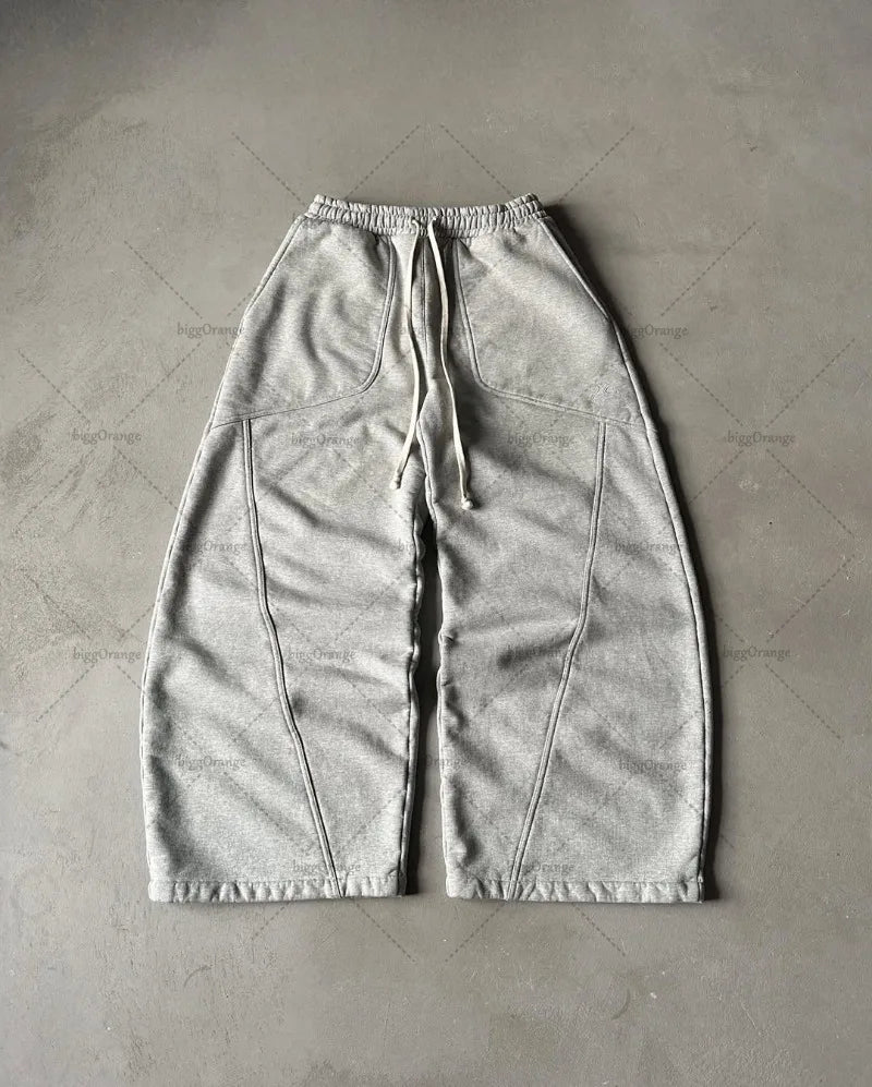 2025 Mens Street Wear Wide-leg Baggy Sweats