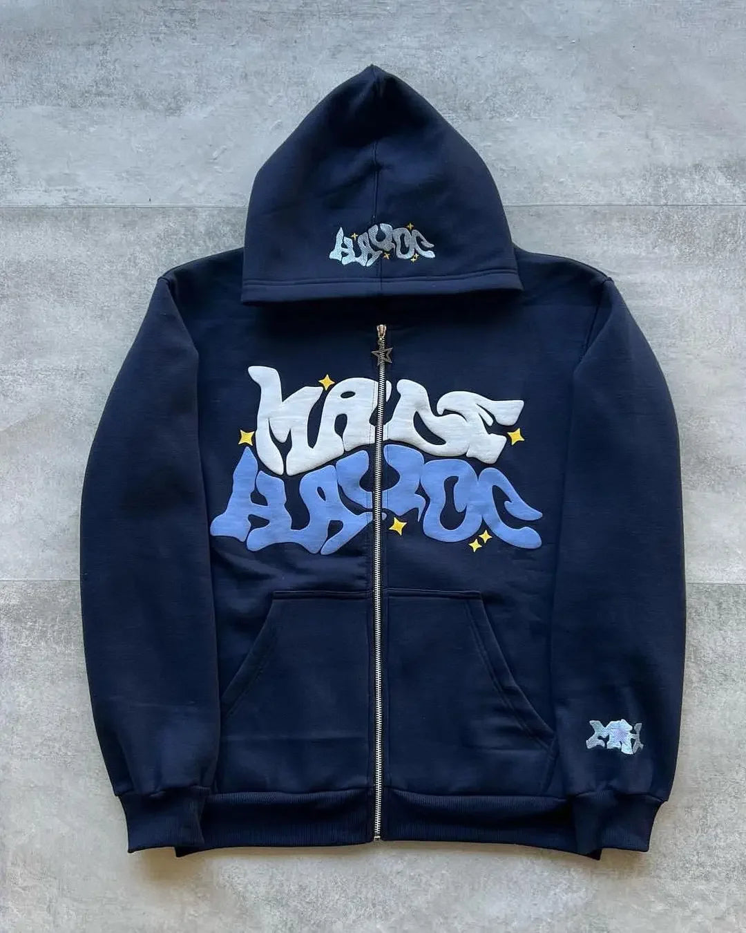 Various color baggy zip-up