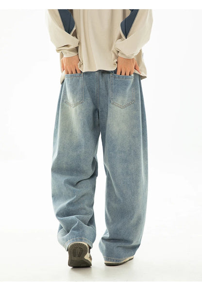 HANLU 2025 Retro Baggy Jeans
