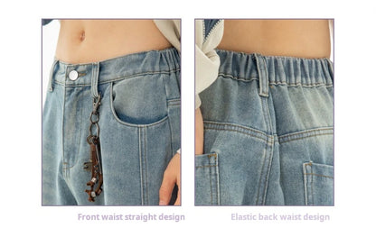 HANLU 2025 Retro Baggy Jeans
