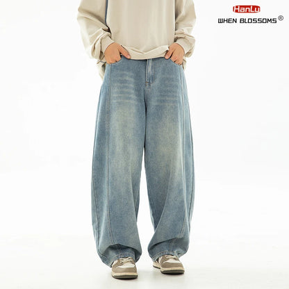 HANLU 2025 Retro Baggy Jeans