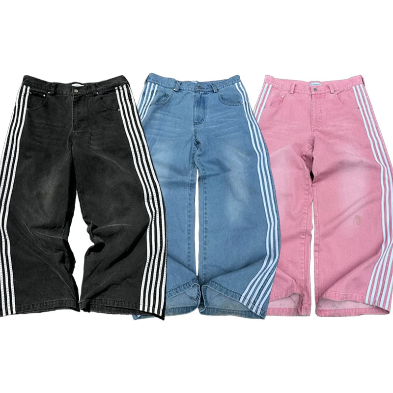 Baggy Striped Y2K Jeans