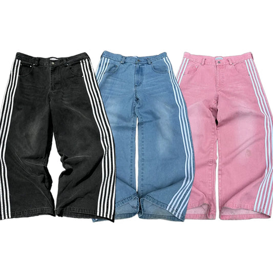 Baggy Striped Y2K Sweats