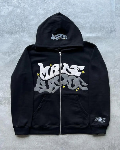 Various color baggy zip-up