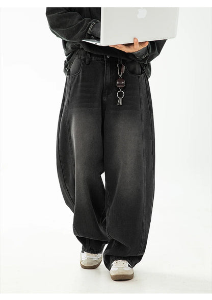 HANLU 2025 Retro Baggy Jeans