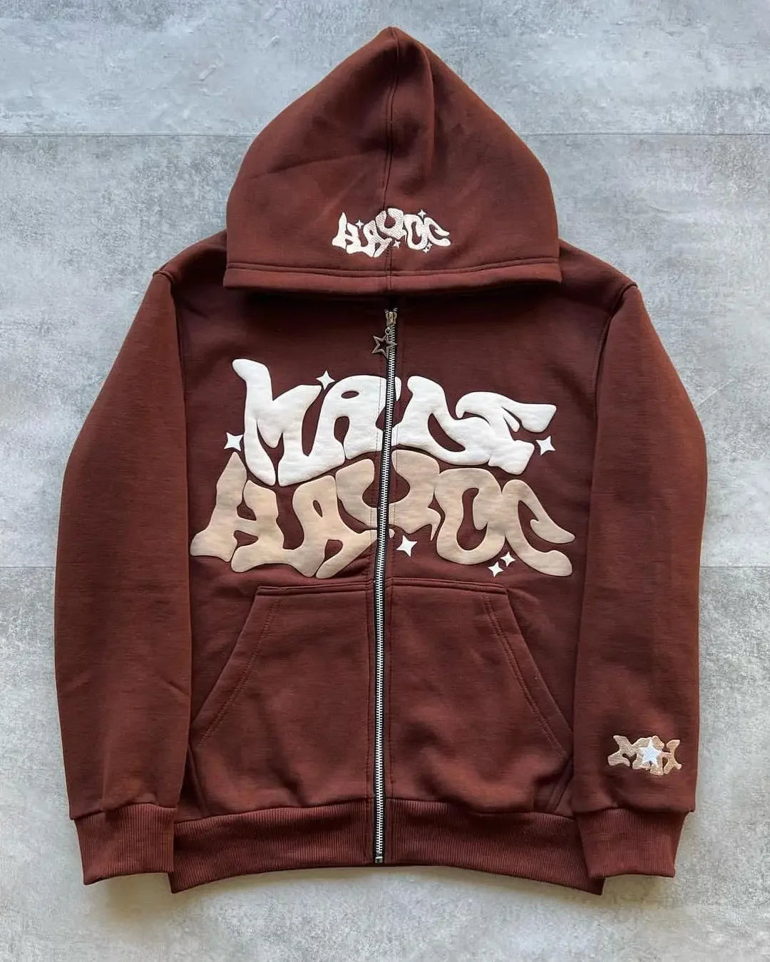 Various color baggy zip-up
