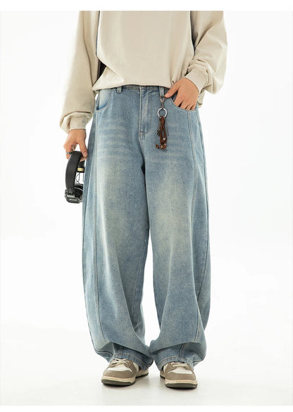 HANLU 2025 Retro Baggy Jeans